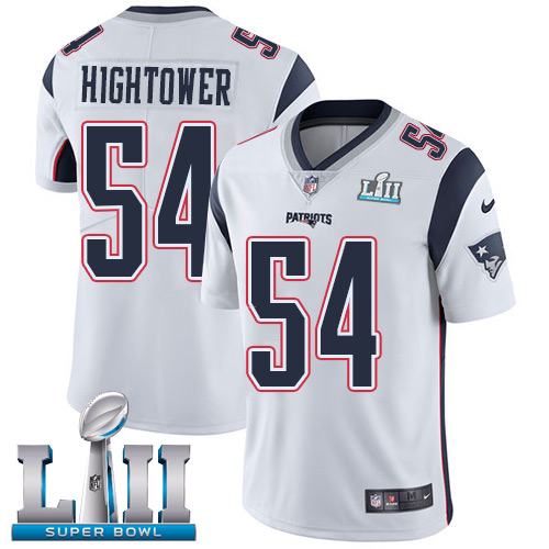 Nike Patriots #54 Dont'a Hightower White Super Bowl LII Youth Stitched NFL Vapor Untouchable Limited Jersey